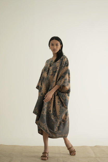 Amira Dress Batik 05/Kaftan Modern/Kalong/Gamis/Hijab/Lowo