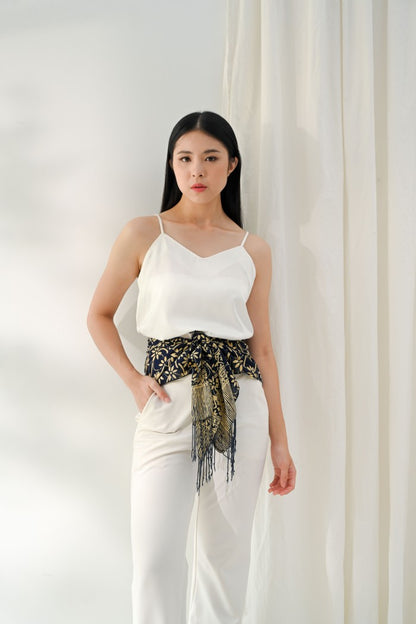 Scarf Batik Melati Tangkai - Blue | DNC