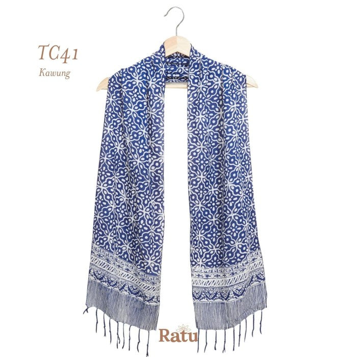 Syal Katun Paris Batik 25x150 TC41 / Selendang / Scarf