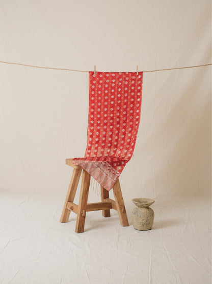 Syal Batik Sutra - Truntum - Red - 35