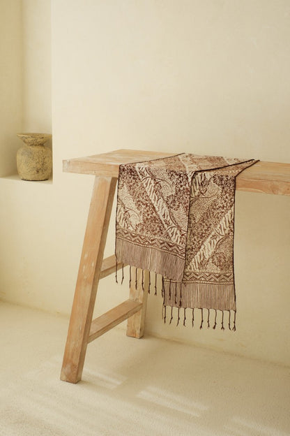 Scarf Batik TCR Parang Bunga Brown