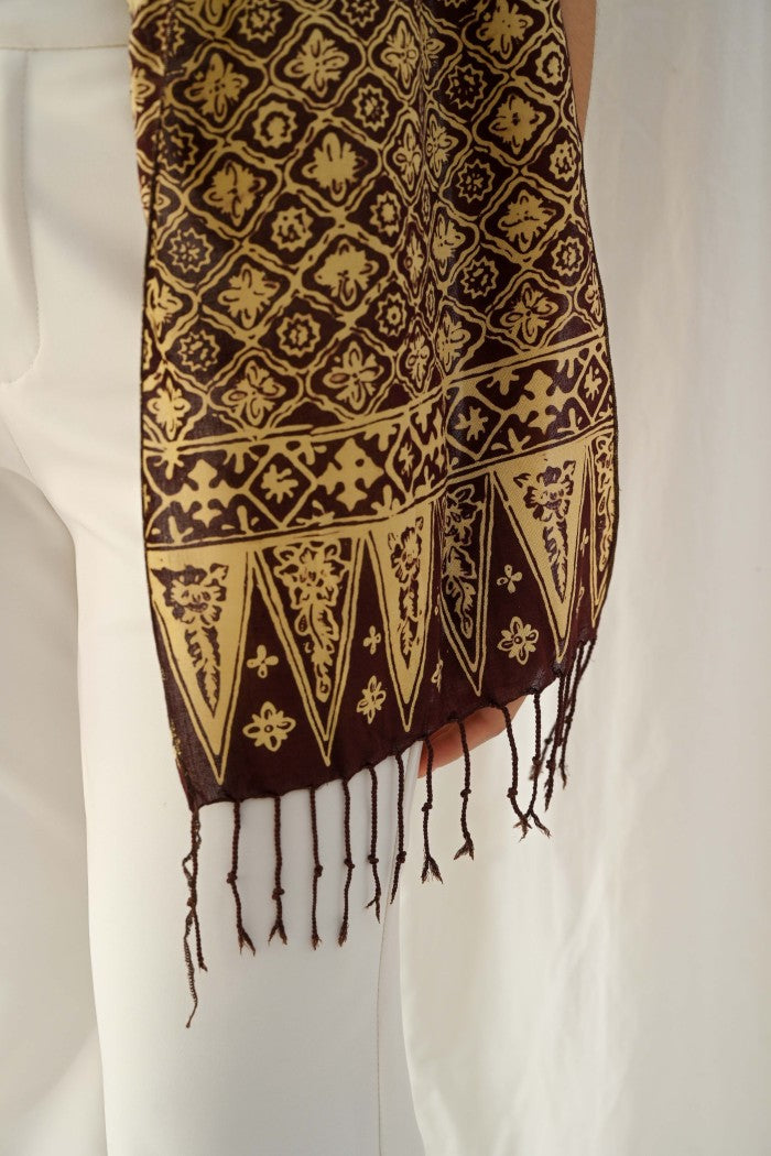 Scarf Batik Songket - Brown | DNR