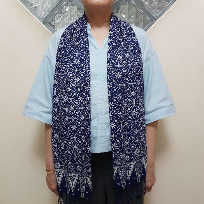 Syal Katun Paris Batik 25x150 TC41 / Selendang / Scarf