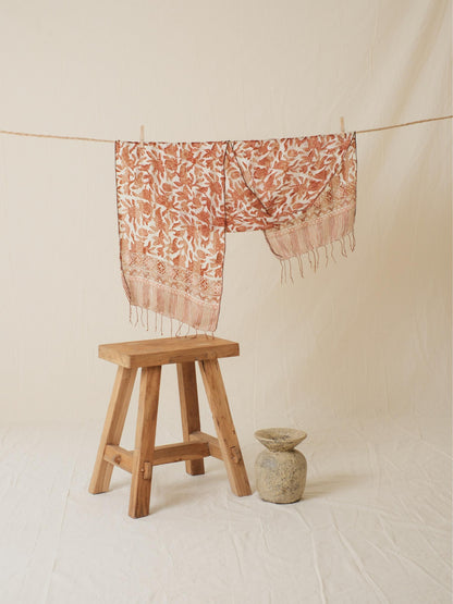 Syal Batik Sutra - Rimbun - Brown - 35