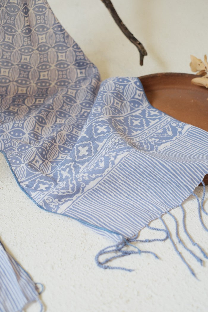 Scarf Batik TCGR Kawung Bribil Grey