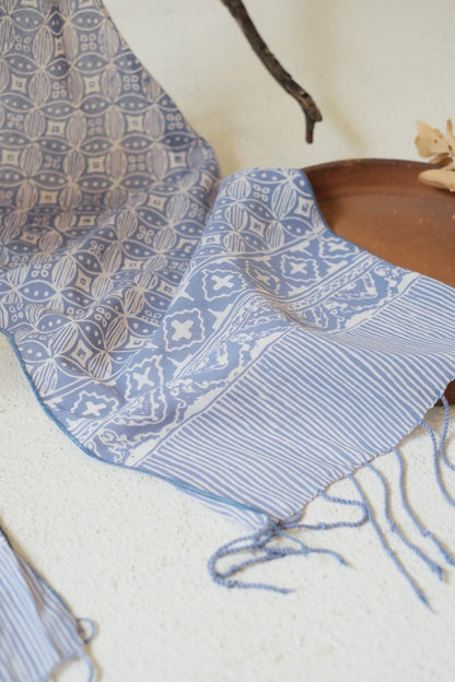 Scarf Batik TCGR Kawung Bribil Grey