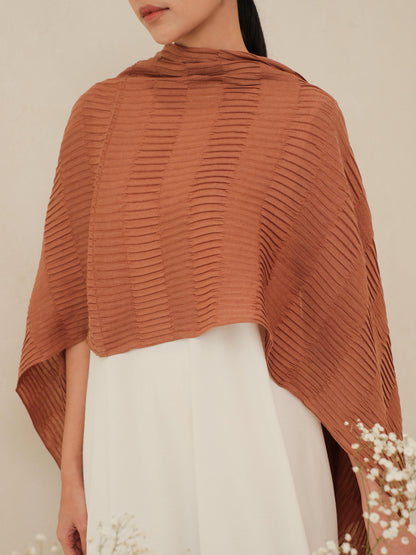 Safa in Brown Shawl - Selendang Batik