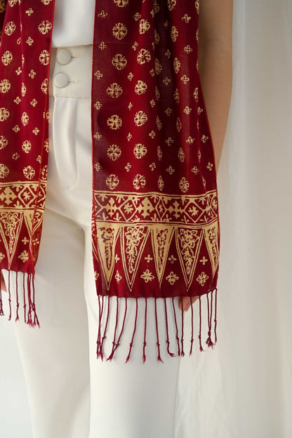 Scarf Batik Truntum - Maroon | DNN