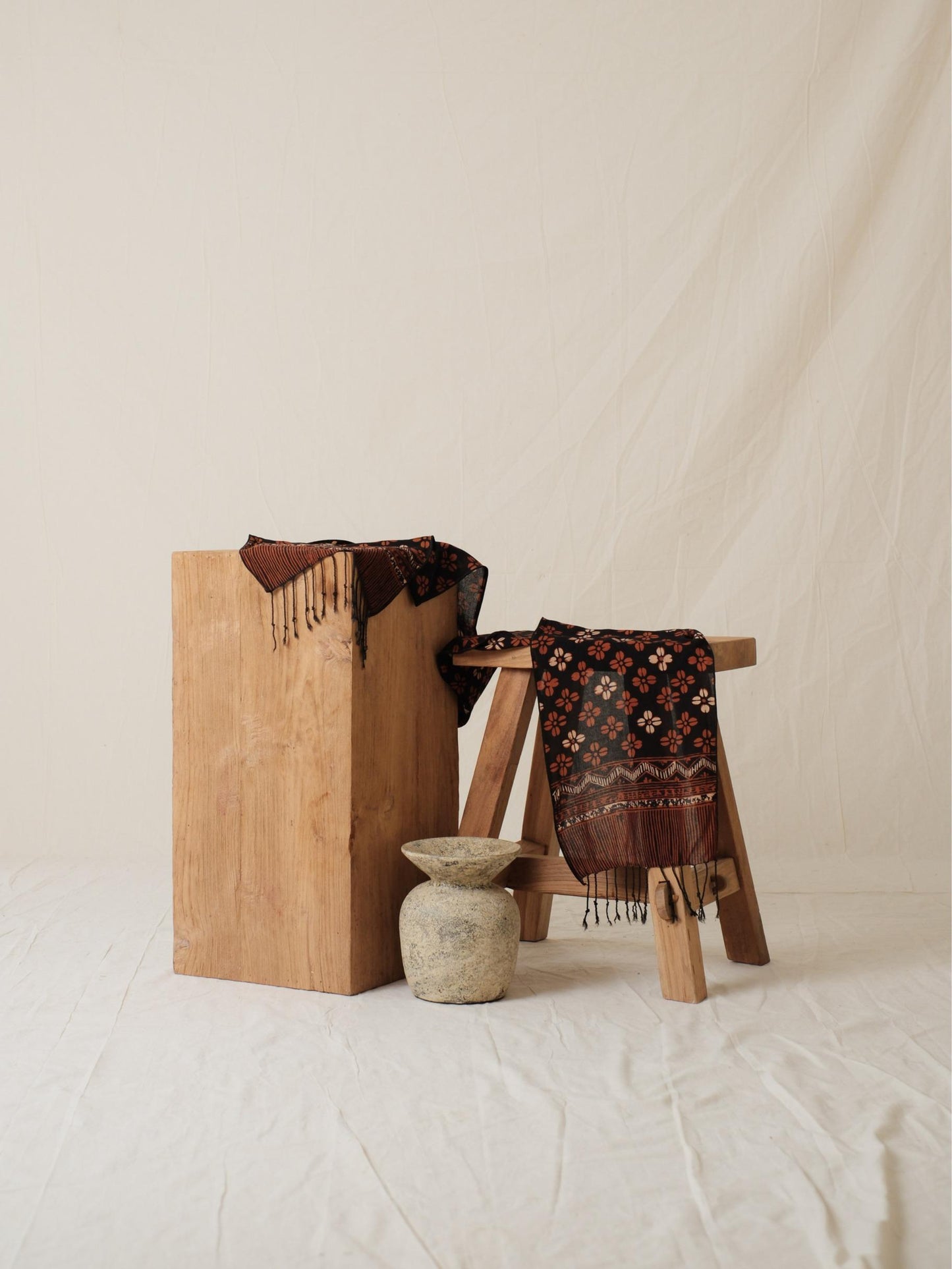 Scarf Batik Kopi Kawung - Sogan | DNF