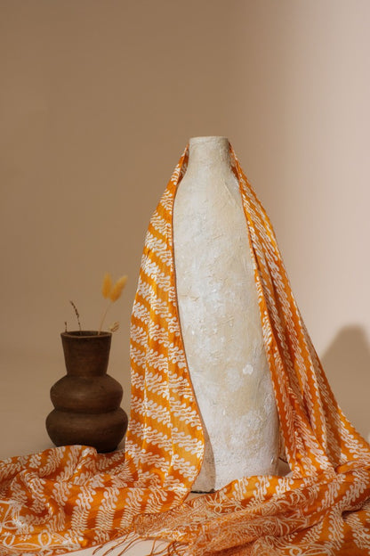 Syal Batik Sutra Parang - Yellow - 45