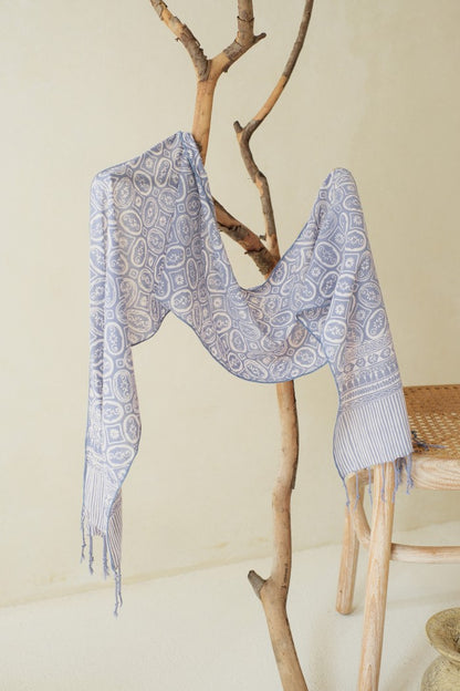 Scarf Batik TCGR Kawung Bunga Grey