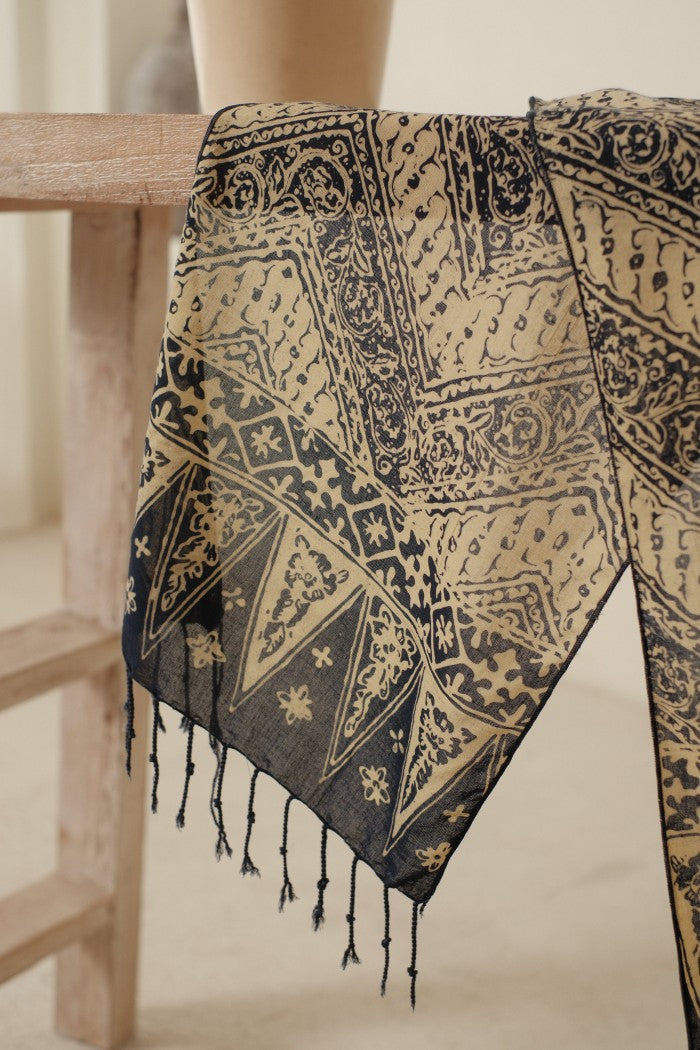 Scarf Batik Parang Kelok - Blue | DNC