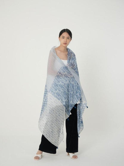 (DEFECT SALE) Raras Blue Shawl