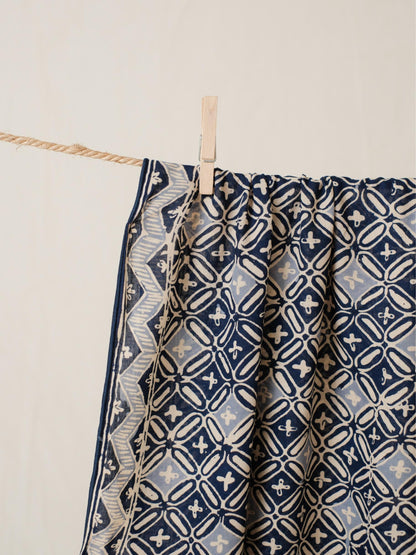 Scarf Batik 50 - Kawung - Blue | DNC