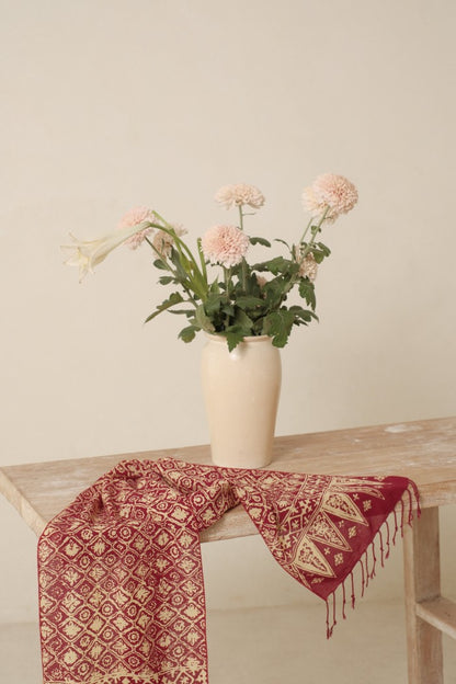 Scarf Batik Songket - Maroon | DNN