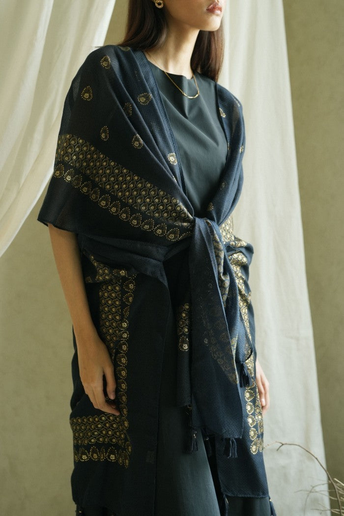 (DEFECT SALE) - Anjani Black Outer