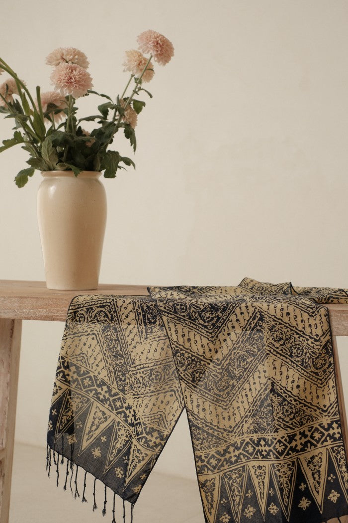Scarf Batik Parang Kelok - Blue | DNC