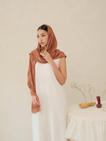 Safa in Brown Shawl - Selendang Batik