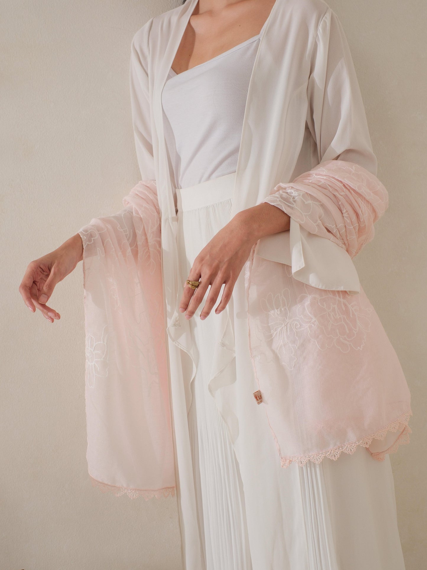 Dyta in Pink Shawl - Selendang Batik