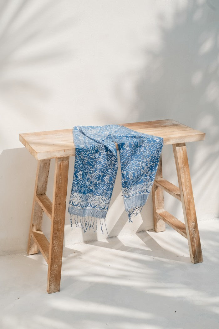 Scarf Batik TCB Mega Mendung Blue