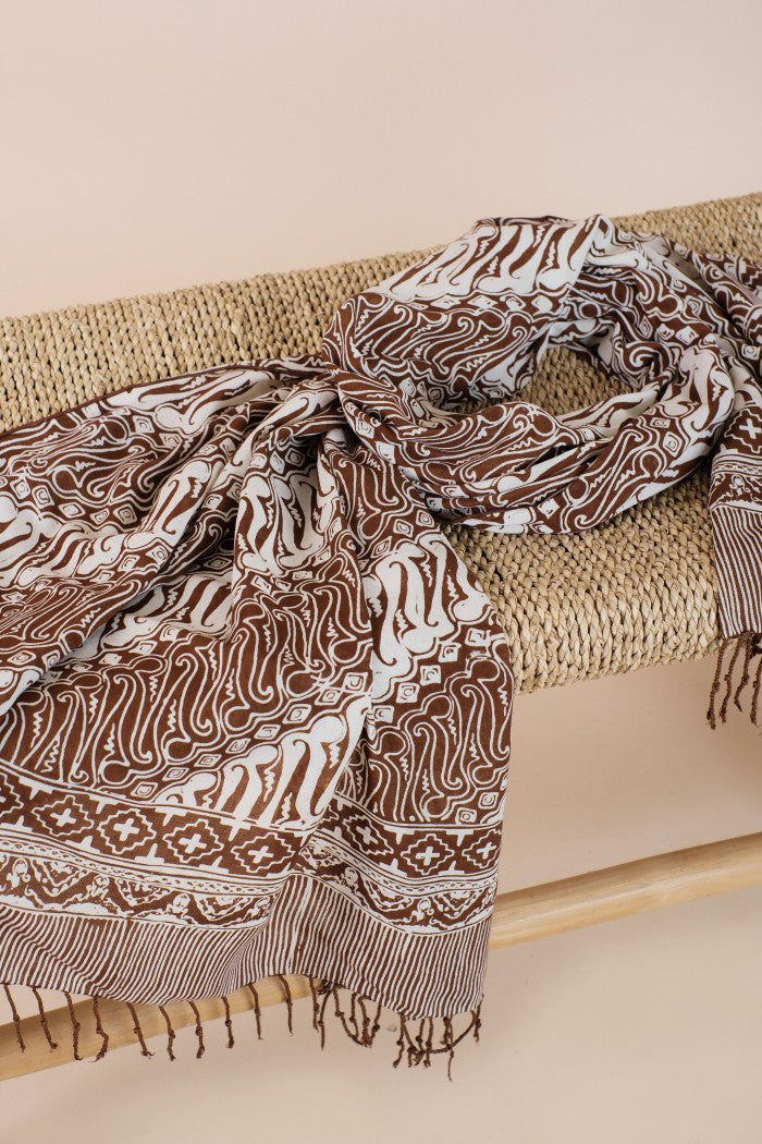 Selendang Batik TCR Parang Brown - 80