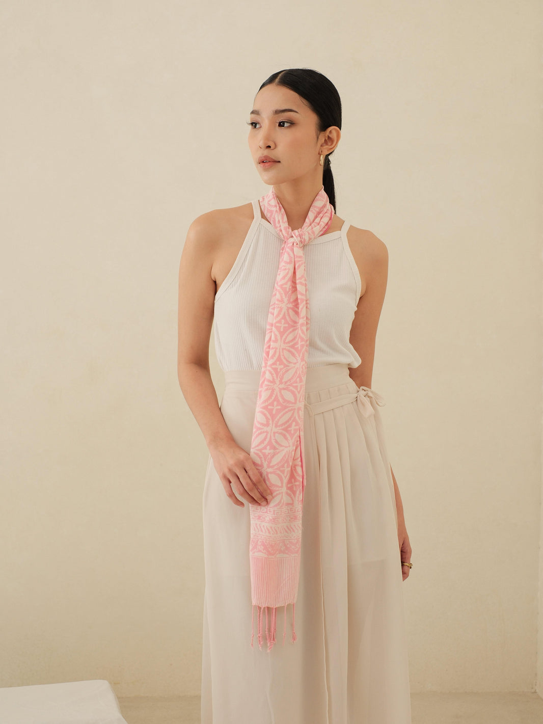Scarf Batik TCA Kawung 5 Pink