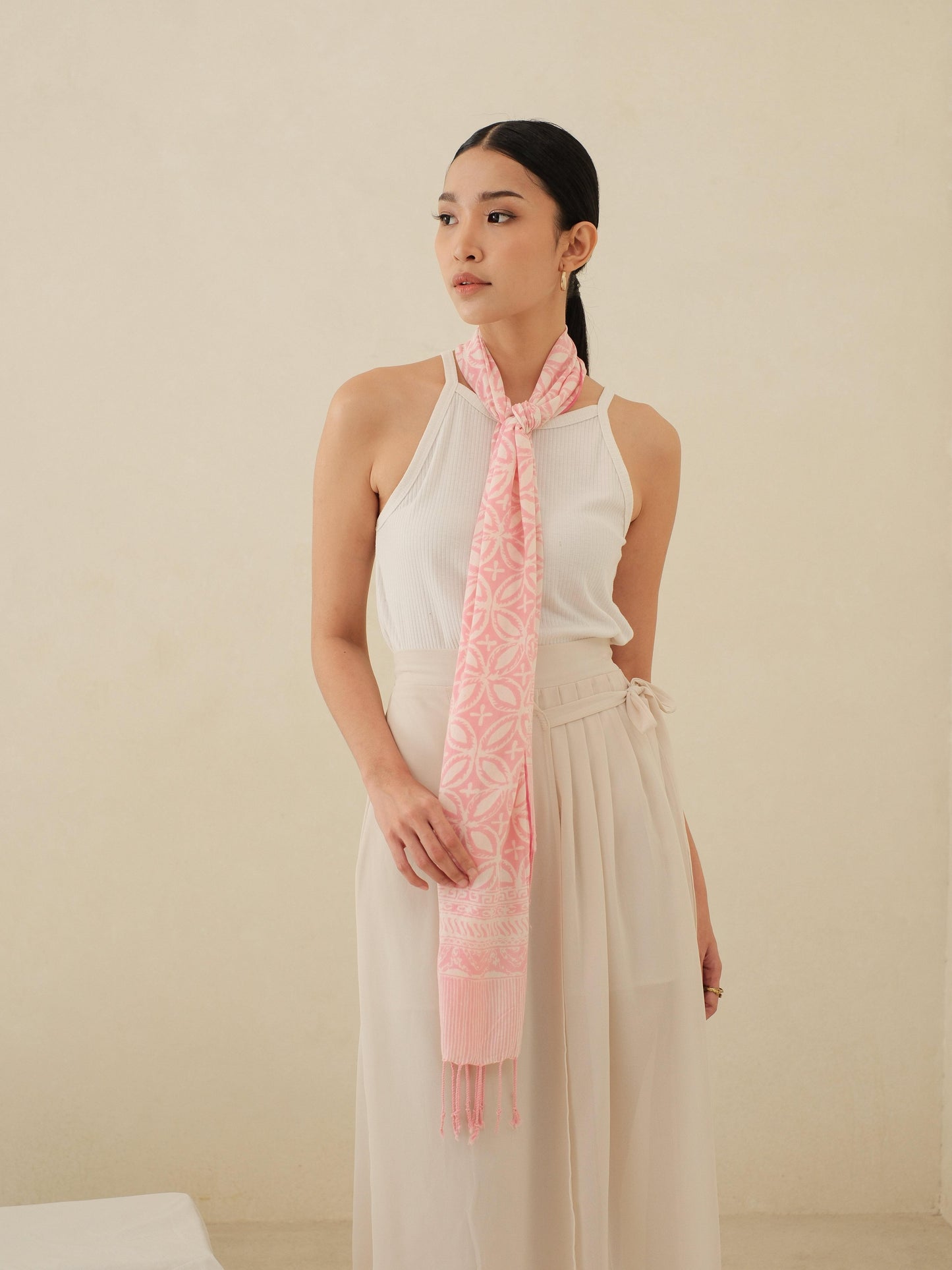 Scarf Batik TCA Kawung 5 Pink