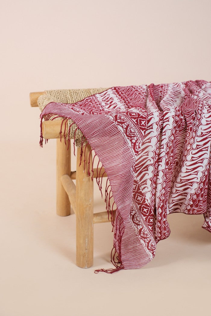 Selendang Batik TCN Parang Maroon - 80