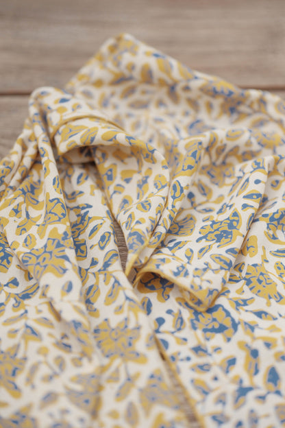 Scarf Batik Apusan - Daun Puring - Yellow | DNK