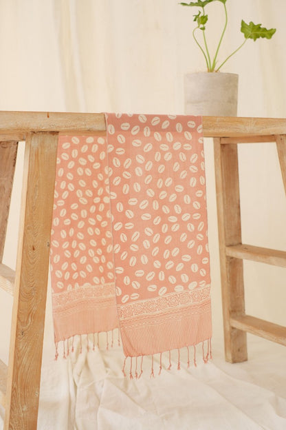 Scarf Batik Biji Kopi Cream