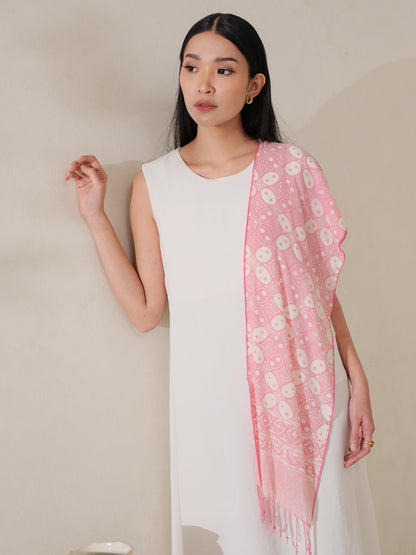Scarf Batik TCA Kawung 1 Pink