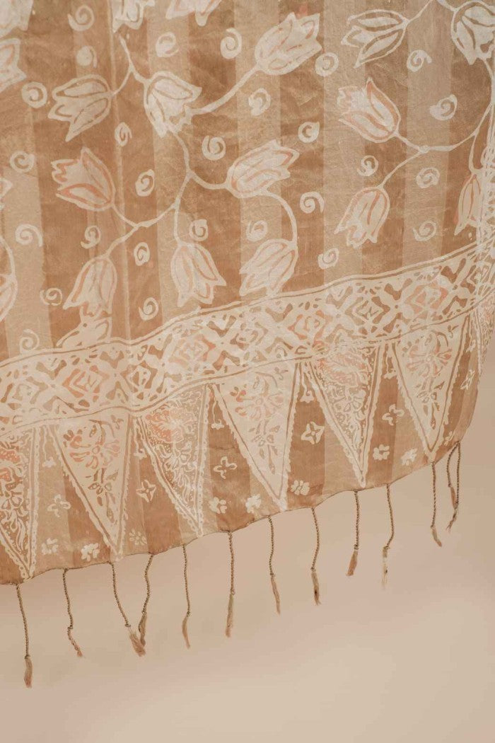 Syal Batik Sutra Cream 01