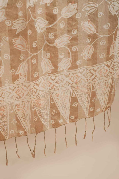 Syal Batik Sutra Cream 01
