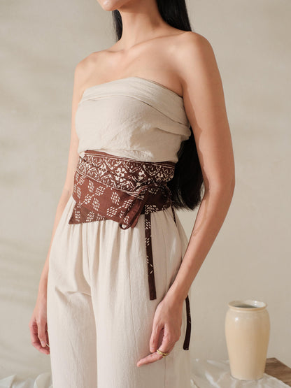 Fina in Brown - Obi Belt Batik