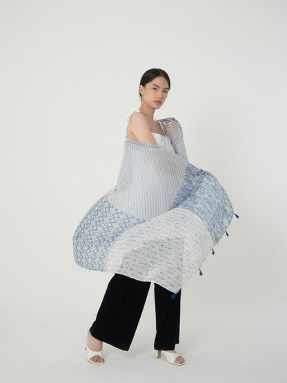 (DEFECT SALE) Raras Blue Shawl