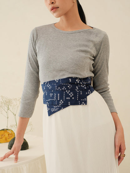 Nara in Blue - Obi Belt Batik