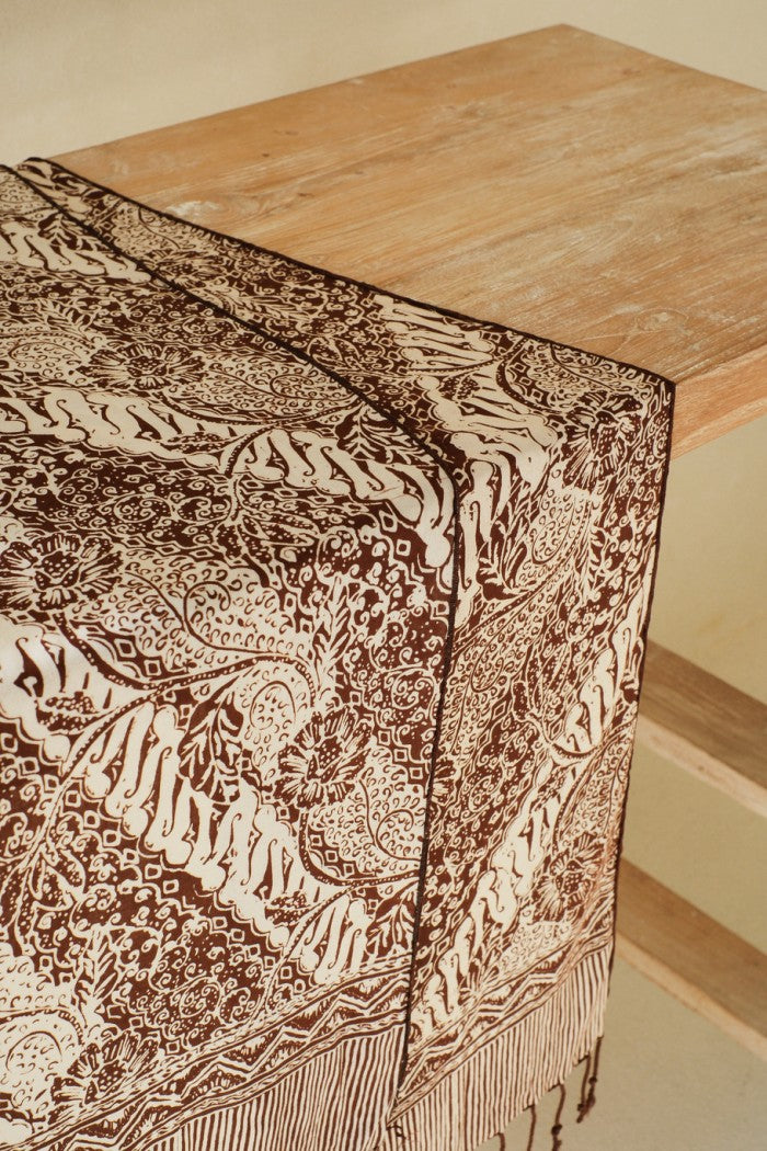 Scarf Batik TCR Parang Bunga Brown