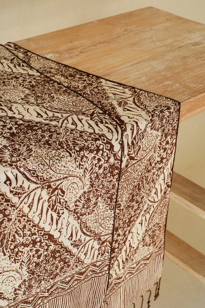 Scarf Batik TCR Parang Bunga Brown