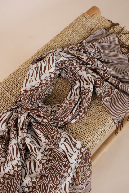 Selendang Batik TCR Parang Brown - 80