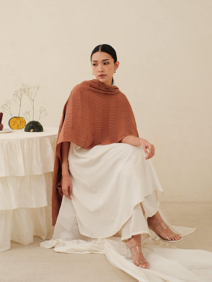 Safa in Brown Shawl - Selendang Batik