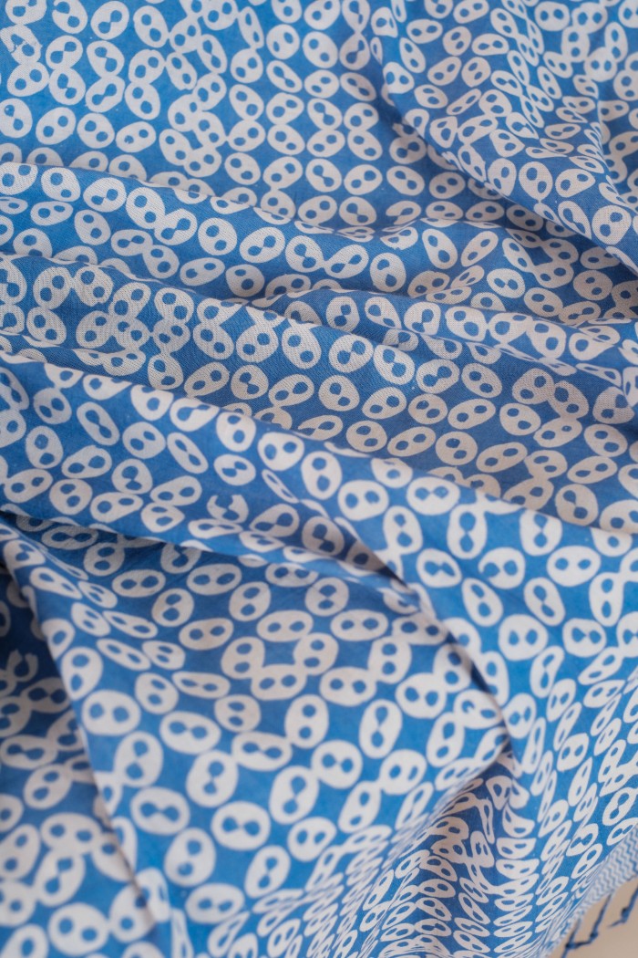 Selendang Batik TCB Kawung Sen Blue - 80
