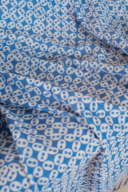Selendang Batik TCB Kawung Sen Blue - 80
