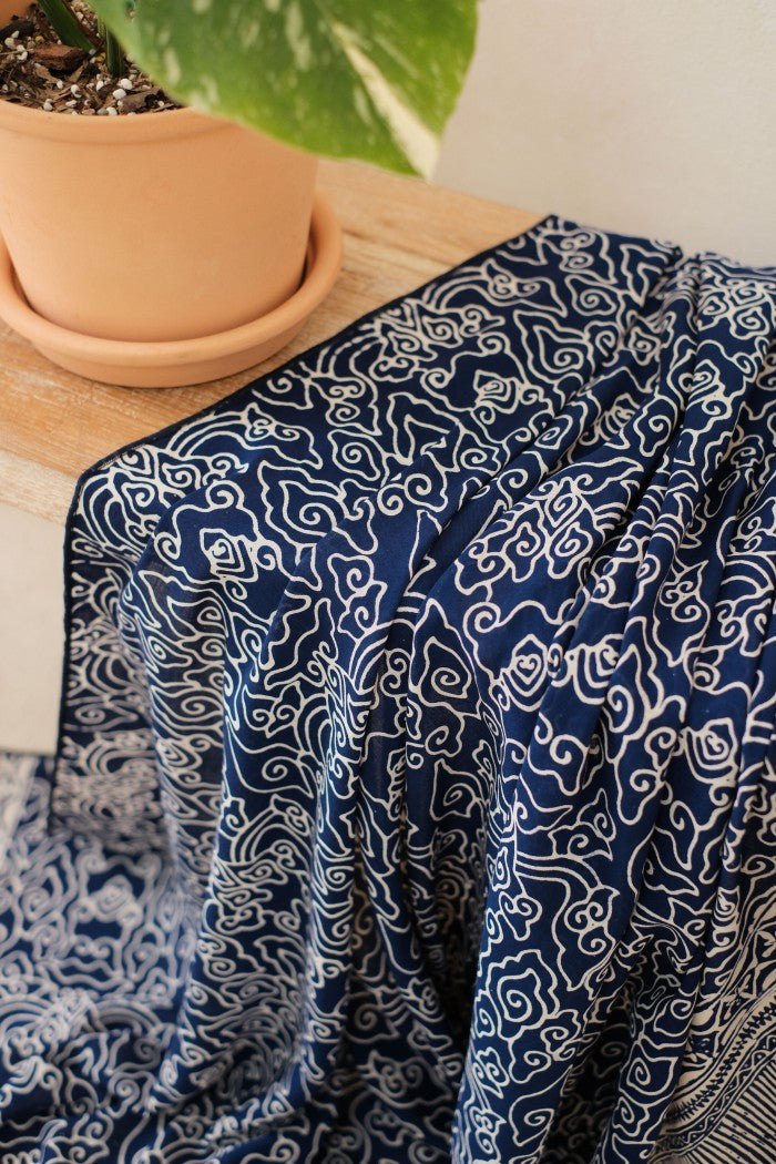 Selendang Batik TCC Mega Mendung Blue - 80