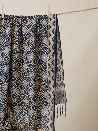 Scarf Batik 50 - Kawung - Blue | DNC