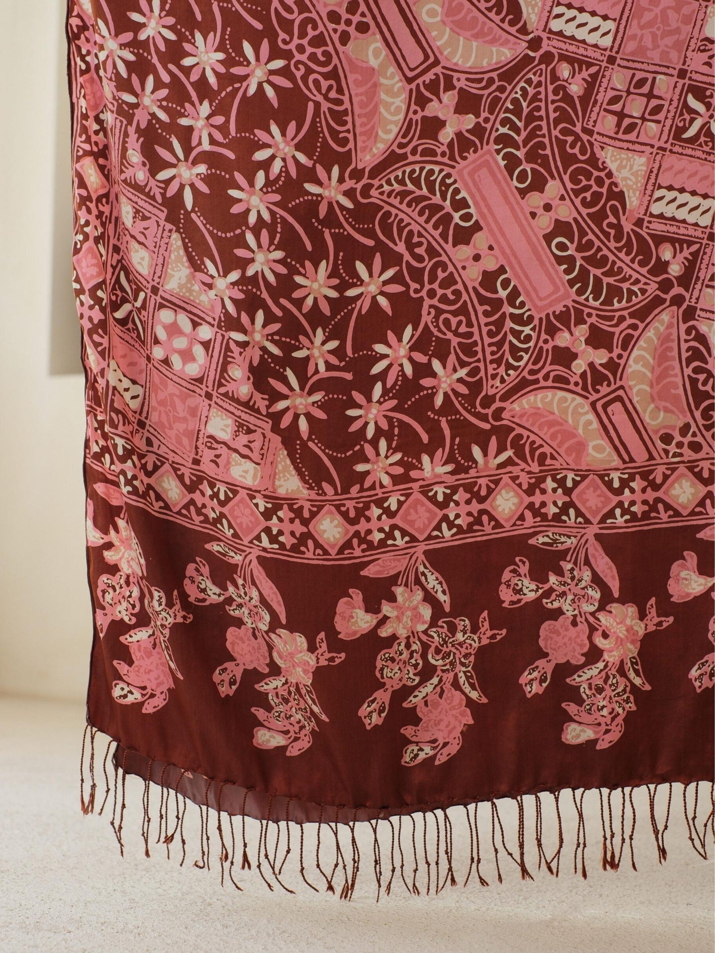 Selendang Sutra Batik Tulis - Melati Tambal