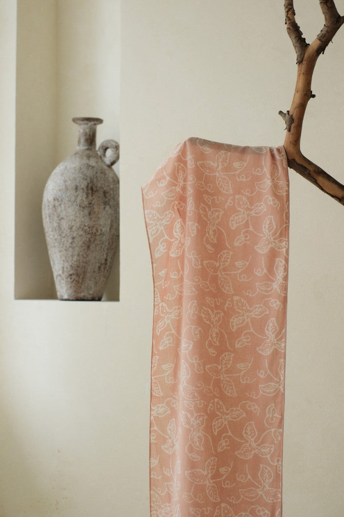Scarf Batik TCL Daun Rambat Cream