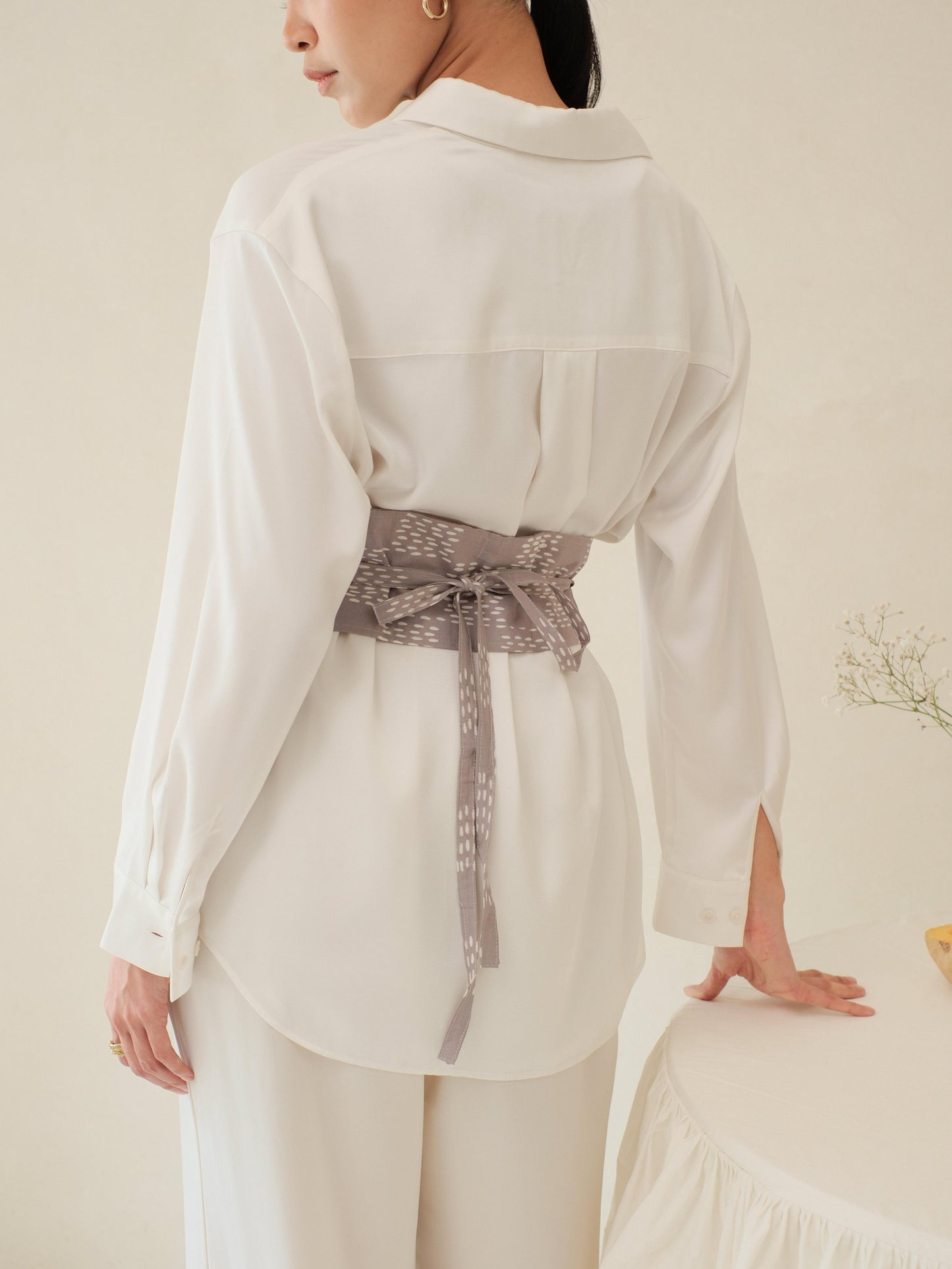 Citra in Grey - Obi Belt Batik