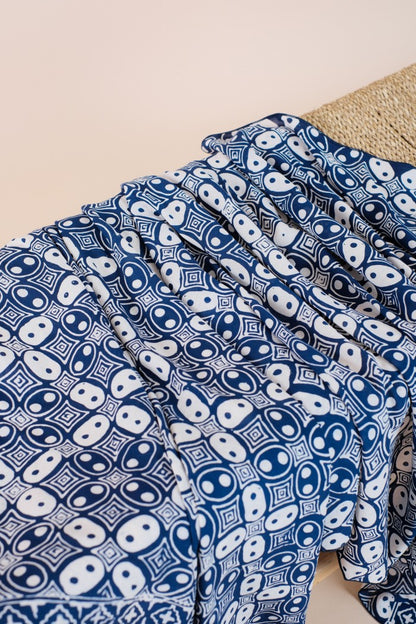 Selendang Batik TCC Kawung Blue - 80