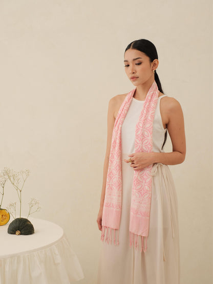 Scarf Batik TCA Kawung 5 Pink