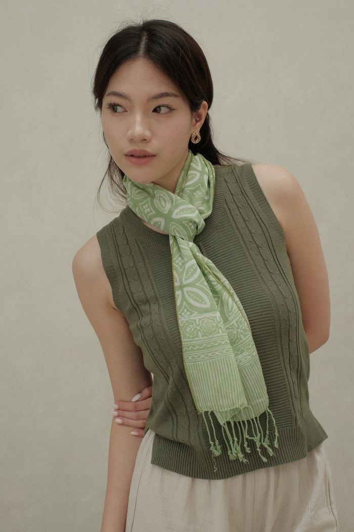 Scarf Batik Kawung Mata - Green